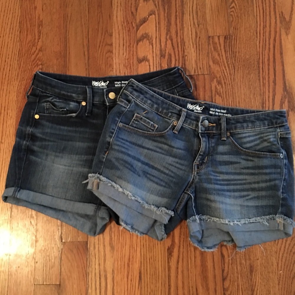 2 pairs of Denim mossimo shorts